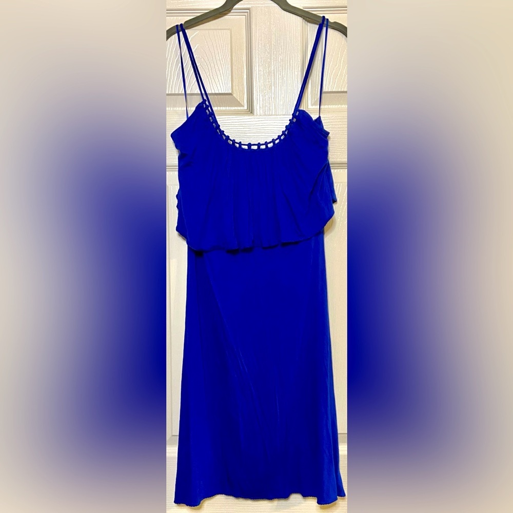 American Eagle Outfitters Women’s Juniors Blue Strappy Dress Sz Medium